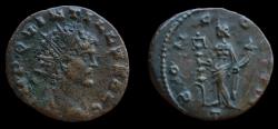 Ancient Coins - Quintillus AE Antoninianus. Milan mint. 270 AD. Very Fine & Beautiful Patina.
