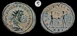 Ancient Coins - Probus, AE Antoninianus. 276-282 AD. Antioch mint. Beautiful Green, with deposits. Very Fine.