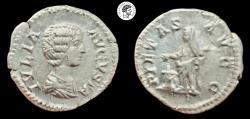 Ancient Coins - Julia Domna (wife of S. Severus) AR Denarius. Rome mint, AD 196-211. VF.