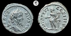 Ancient Coins - Septimius Severus, AR Denarius. Rome mint, 193-211 AD. Very Fine.
