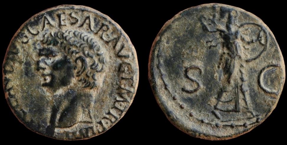 CLAUDIUS. 41-54 AD. Æ As (29mm, 12.00g). Rome mint. Extremely Fine.  Beautiful patina. Very strong portrait.