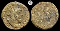 Ancient Coins - Postumus Æ Dupondius. Lugdunum, AD 260-269. Very Fine; harshly cleaned. Extremely Rare!