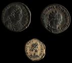 Ancient Coins - Lot of 3 AE Ancient Roman Coins Arcadius, Valerian and Theodosius l. VF. Sold as is.