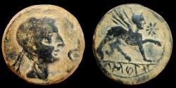 Ancient Coins - Iberia, Castulo Æ As. Mid 2nd century BC. Beautiful Patina & Very Fine.