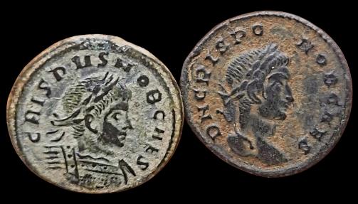 Lot of 2 AE Roman Scarce coins of Crispus! | Roman Imperial Coins