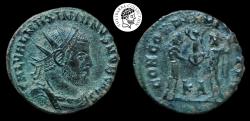 Ancient Coins - Galerius AE Radiate Fraction. Cyzicus mint. 305-311 AD. Very Fine.