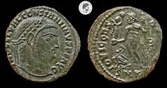 Ancient Coins - CONSTANTINE I THE GREAT. AE Follis. 307/10-337 AD.Cyzicus mint. Nice green patina. Very Fine.