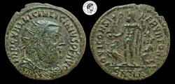 Ancient Coins - Licinius I. AE Follis. 308-324 AD. Heraclea mint. Nice green patina. Very Fine.