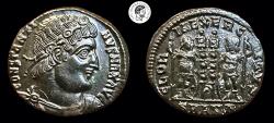 Ancient Coins - Constantine I 'the Great'. AE Follis. 307/310-337 AD. Antioch mint. Nice dark brown patina. EF.