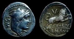 Ancient Coins - L. Thorius Balbus. 105 BC. AR Denarius. Rome mint. Very Fine & Toned.