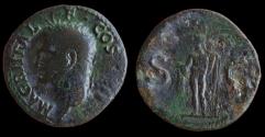 Ancient Coins - Agrippa. Died 12 BC. Æ As. Rome mint. Struck under Gaius (Caligula), AD 37-41. Nice Green patina. aVF.