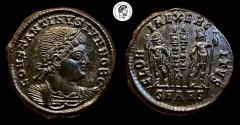 Ancient Coins - Constantine II, as Caesar, 316-337 AD. AE Follis. Antioch mint. EF.