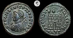 Ancient Coins - CRISPUS, Caesar 317-326 AD. AE Follis. Heraclea mint. Nice details. Very Fine. Rare.