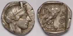 Ancient Coins - Attica Athens AR Tetradrachm circa 454-404 BC