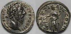 Ancient Coins - Roman Empire Marcus Aurelius AR Denarius (Rome, AD 169)