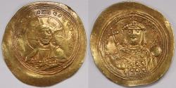 Ancient Coins - Byzantine Empire Constantine IX Monomachus AV Histamenon Nomisma (Constantinople, 1042-1055)