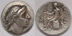 Ancient Coins - Seleukid Empire Antiochos II Theos AR Tetradrachm 261-246 BC
