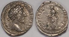 Ancient Coins - Roman Empire Marcus Aurelius AR Denarius (Rome, AD 165)