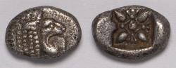 Ancient Coins - Ionia Miletos AR Diobol late sixth-early fifth centuries BC