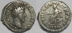 Ancient Coins - Roman Empire Marcus Aurelius AR Denarius (Rome, AD 162)