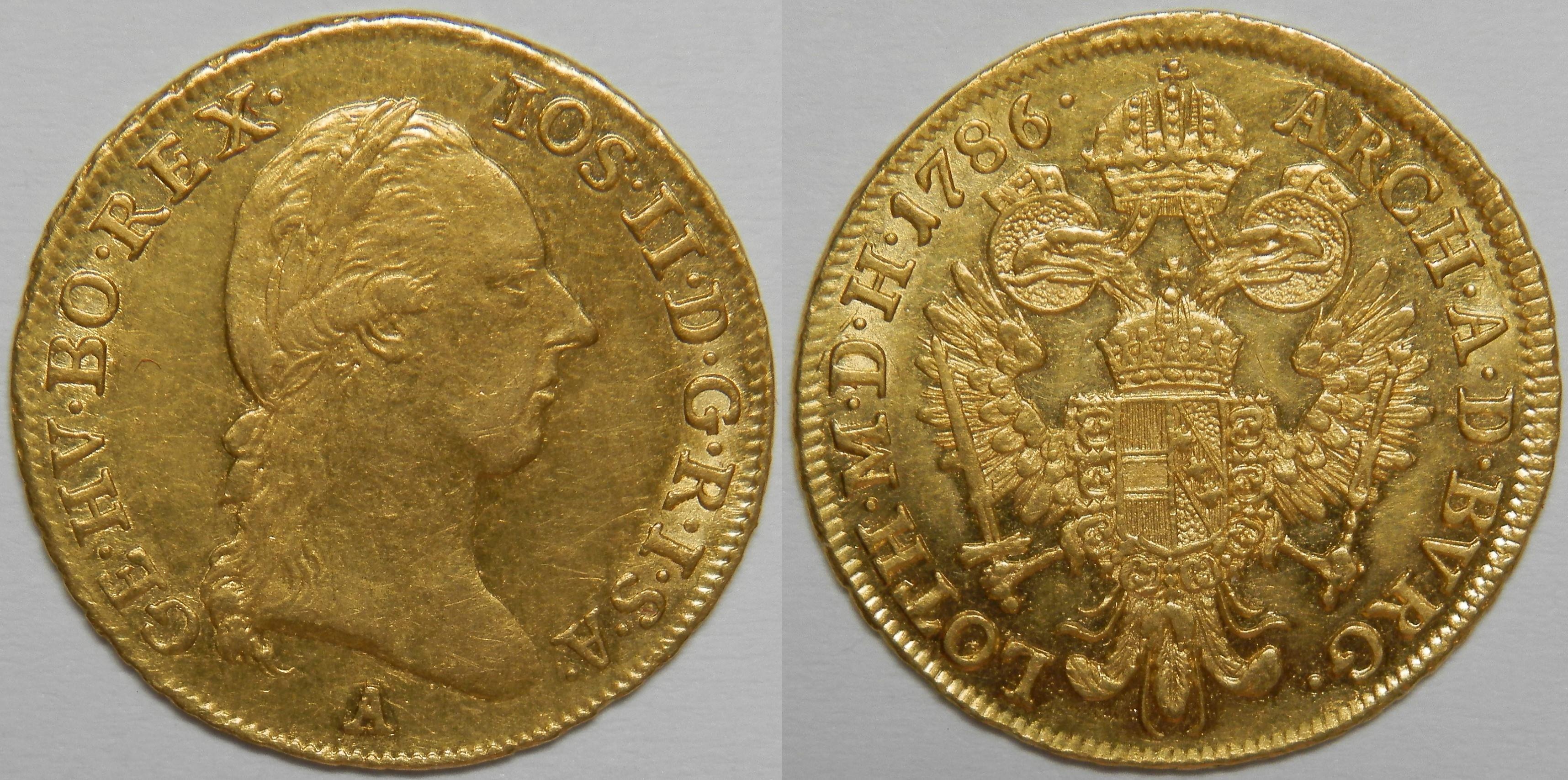 Austria Joseph II AV Dukat 1786 A (Vienna) | European Coins