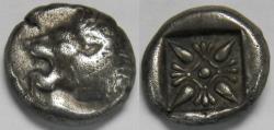 Ancient Coins - Ionia Miletos AR Diobol late sixth-early fifth centuries BC