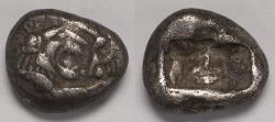 Ancient Coins - Kings of Lydia Kroisos AR Half Stater or Siglos circa 564-539 BC
