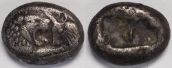 Ancient Coins - Kings of Lydia Kroisos AR Half Stater or Siglos circa 564-539 BC