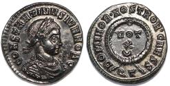 Ancient Coins - Roman Empire Constantine II as Caesar AE Follis (Ticinum, AD 322-325)