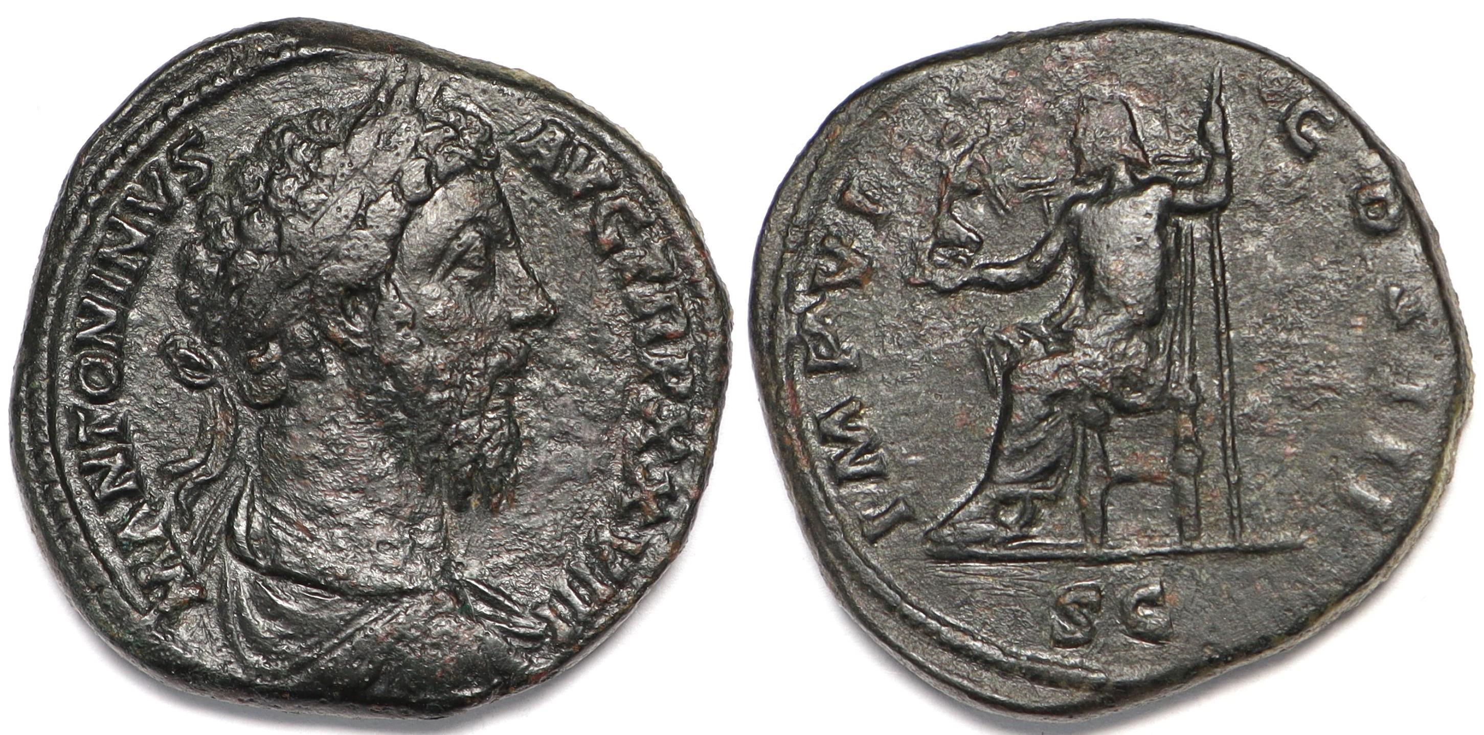 Roman Empire Marcus Aurelius AE Sestertius (Rome, AD 174) | Roman Roman Empire Marcus Aurelius AE Sestertius (Rome, AD 174) | Roman