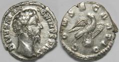 Ancient Coins - Roman Empire Divus Marcus Aurelius AR Denarius (Rome, AD 180)