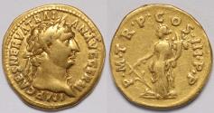 Ancient Coins - Roman Empire Trajan AV Aureus (Rome, AD 100)