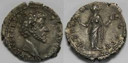 Ancient Coins - Roman Empire Marcus Aurelius as Caesar AR Denarius (Rome, AD 157-158)