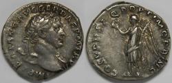 Ancient Coins - Roman Empire Trajan AR Denarius (Rome, AD 107-108)