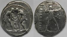 Ancient Coins - Pamphylia Aspendos AR Stater circa 380/375-330/325 BC