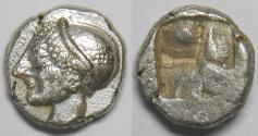 Ancient Coins - Ionia Phokaia AR Diobol circa 521-478 BC
