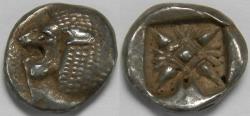 Ancient Coins - Ionia Miletos AR Diobol late sixth-early fifth centuries BC