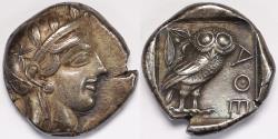 Ancient Coins - Attica Athens AR Tetradrachm circa 454-404 BC