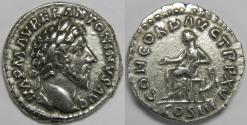 Ancient Coins - Roman Empire Marcus Aurelius AR Denarius (Rome, AD 161)