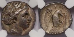Ancient Coins - Euboia Chalkis AR Drachm circa 290-271 BC [NGC XF]