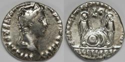 Ancient Coins - Roman Empire Augustus AR Denarius (Lugdunum, 2 BC-AD 4)