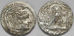 Ancient Coins - Attica Athens AR Tetradrachm circa 101-100 BC