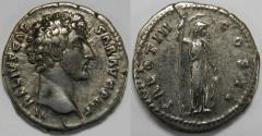 Ancient Coins - Roman Empire Marcus Aurelius as Caesar AR Denarius (Rome, AD 148-149)