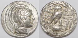 Ancient Coins - Attica Athens AR Tetradrachm circa 118-117 BC