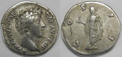 Ancient Coins - Roman Empire Marcus Aurelius as Caesar AR Denarius (Rome, AD 145-147)