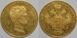 World Coins - Austria Ferdinand V AV Dukat 1845 A (Vienna)