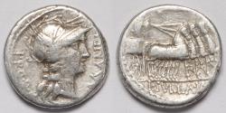Ancient Coins - Roman Republic L. Sulla and L. Manlius Torquatus AR Denarius (Military mint moving with Sulla, 82 BC)