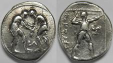 Ancient Coins - Pamphylia Aspendos AR Stater circa 380/375-330/325 BC