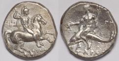 Ancient Coins - Calabria Tarentum AR Nomos circa 280-272 BC