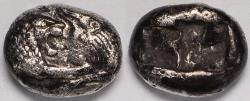 Ancient Coins - Kings of Lydia Kroisos AR Third Stater circa 564-539 BC